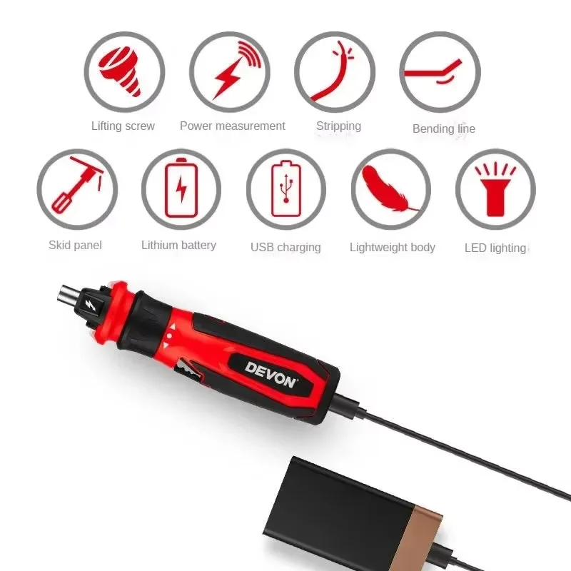 4V Mini Electrical Screwdriver Set Smart Cordless Electric Screwdrivers USB Rechargeable Hand Screw Driver Drill Tools