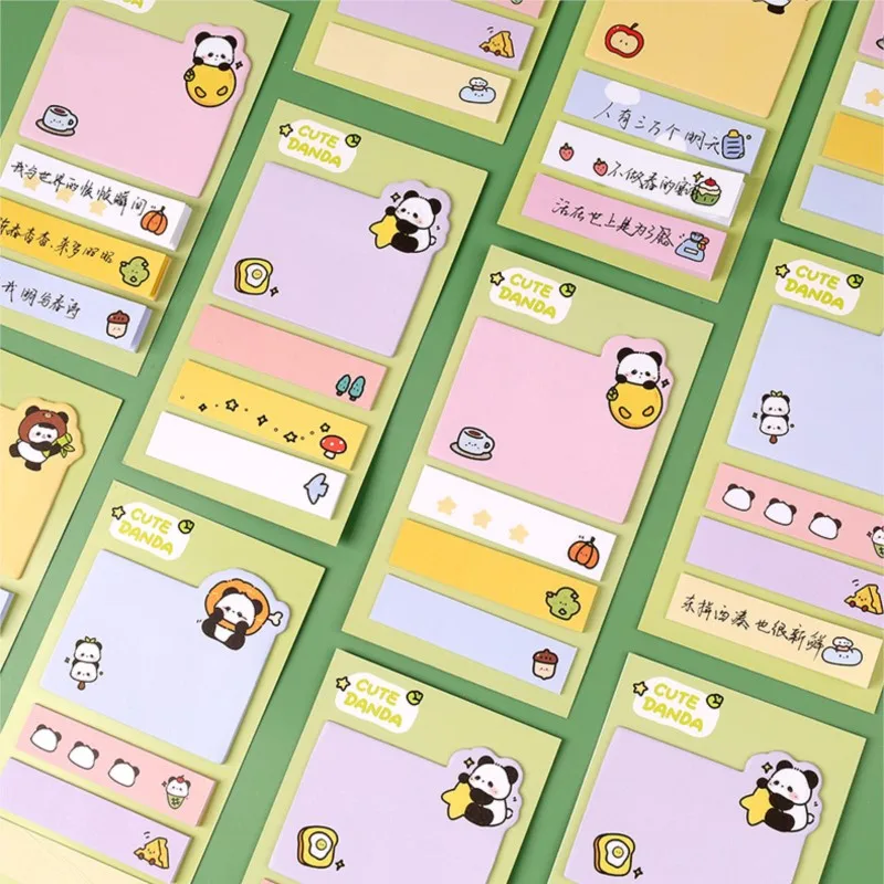 Kawaii الباندا ملاحظات لاصقة لطيف الإبداعية N مرات آخر لوحات مذكرة مكتب القرطاسية المدرسية ملصقات بمادة لاصقة رسالة المفكرة #6