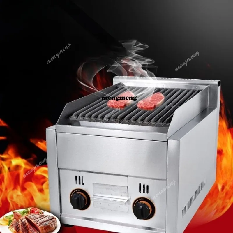 

Коммерческий газовый гриль из вулканического камня для кебаба, жарки говядины и устриц