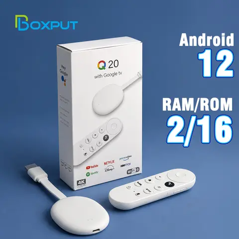 BOXPUT Q20 4K HDR Smart TV Stick Allwinner H618 Android 12 Wi-Fi 6 Google TV Streaming Media Player With Bluetooth Voice Remote