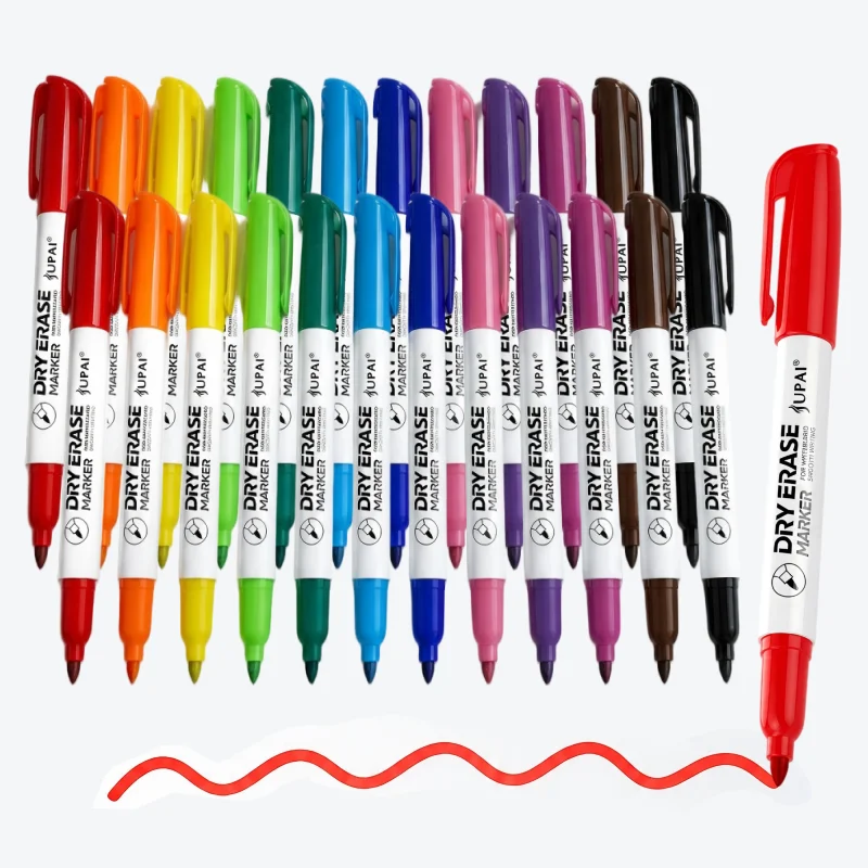12 Farben trocken abwischbare Whiteboard-Marker, schnell trocknende Tinte, geruchsarm, ungiftig, sicher, hochwertig für Büro, Lernmaterialien.