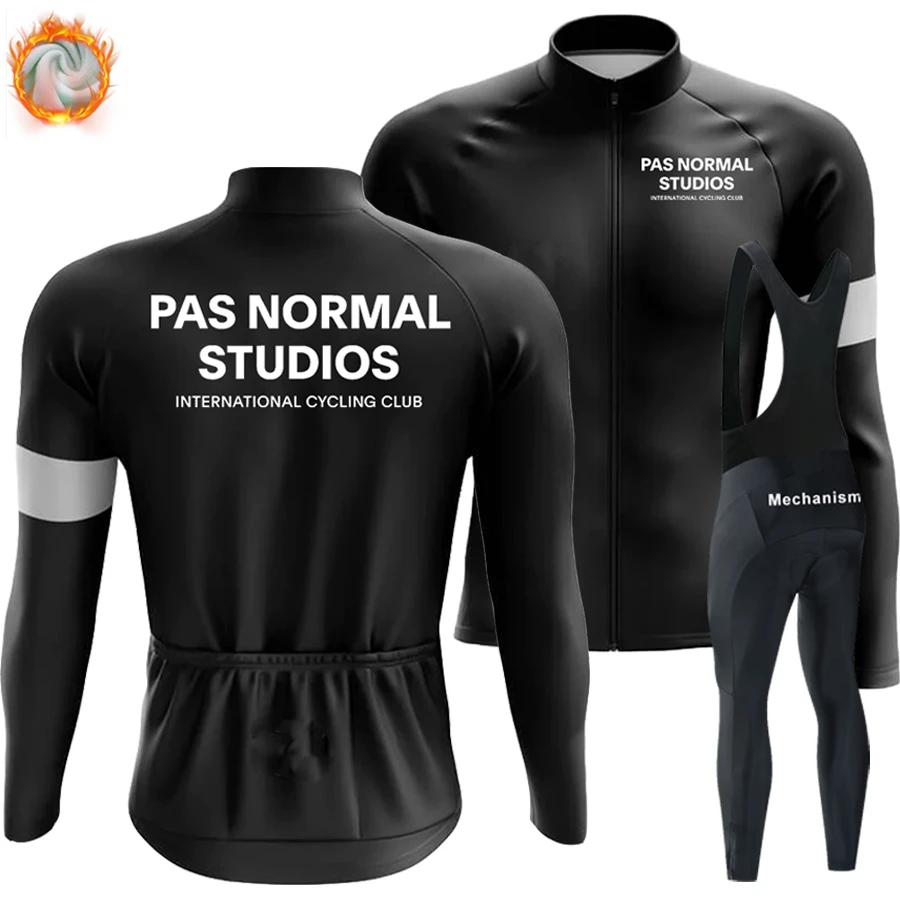 

PNS Cycling Bib Men's Clothing 2024 Mens Clothes Jacket Thermal Fleece Jersey Set Mtb Pants Suit Man Winter Uniform Jerseys Gel
