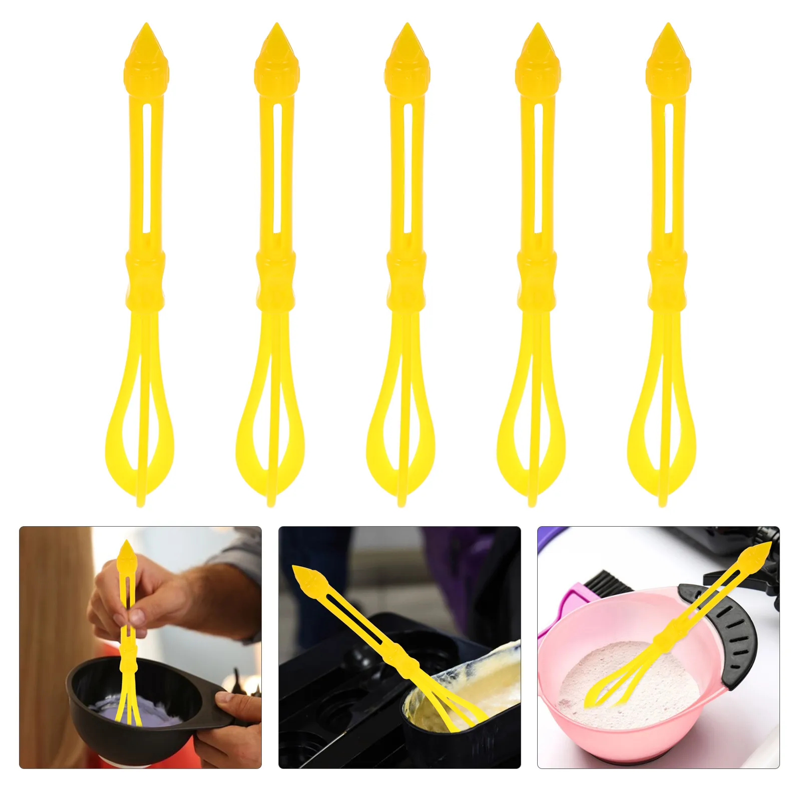 

5 шт. мешалка для краски, полуавтоматический миксер для окрашивания волос, мини-венчик для салона, домашнего использования, компактный блендер для краски и крема, маленькие инструменты для венчика