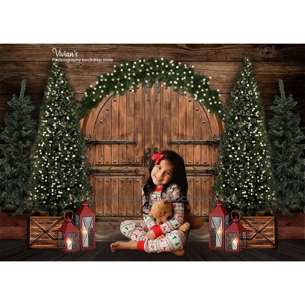 Fondo de Navidad para niños, pancarta de suelo de casa de madera, árboles, chimenea de invierno, decoración, fondo de estudio fotográfico para niños y bebés