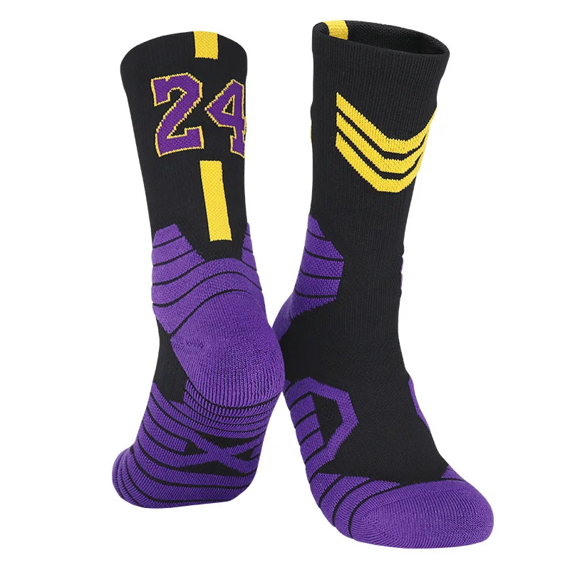 Socks Non-Silp Socks Knee Number Sports Men's Professional High Basketball Thickened Towel Bottom Child Match baloncesto Socks