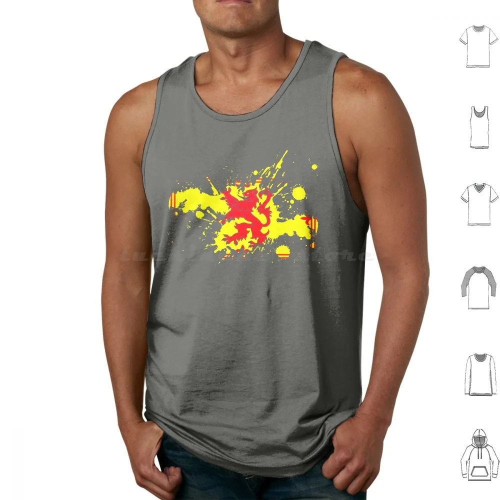 Scottish Flag / Scotland Flag Lion Rampant Variant Tank Tops Print Cotton Scotland Scottish Flag Lion Rampant Scots