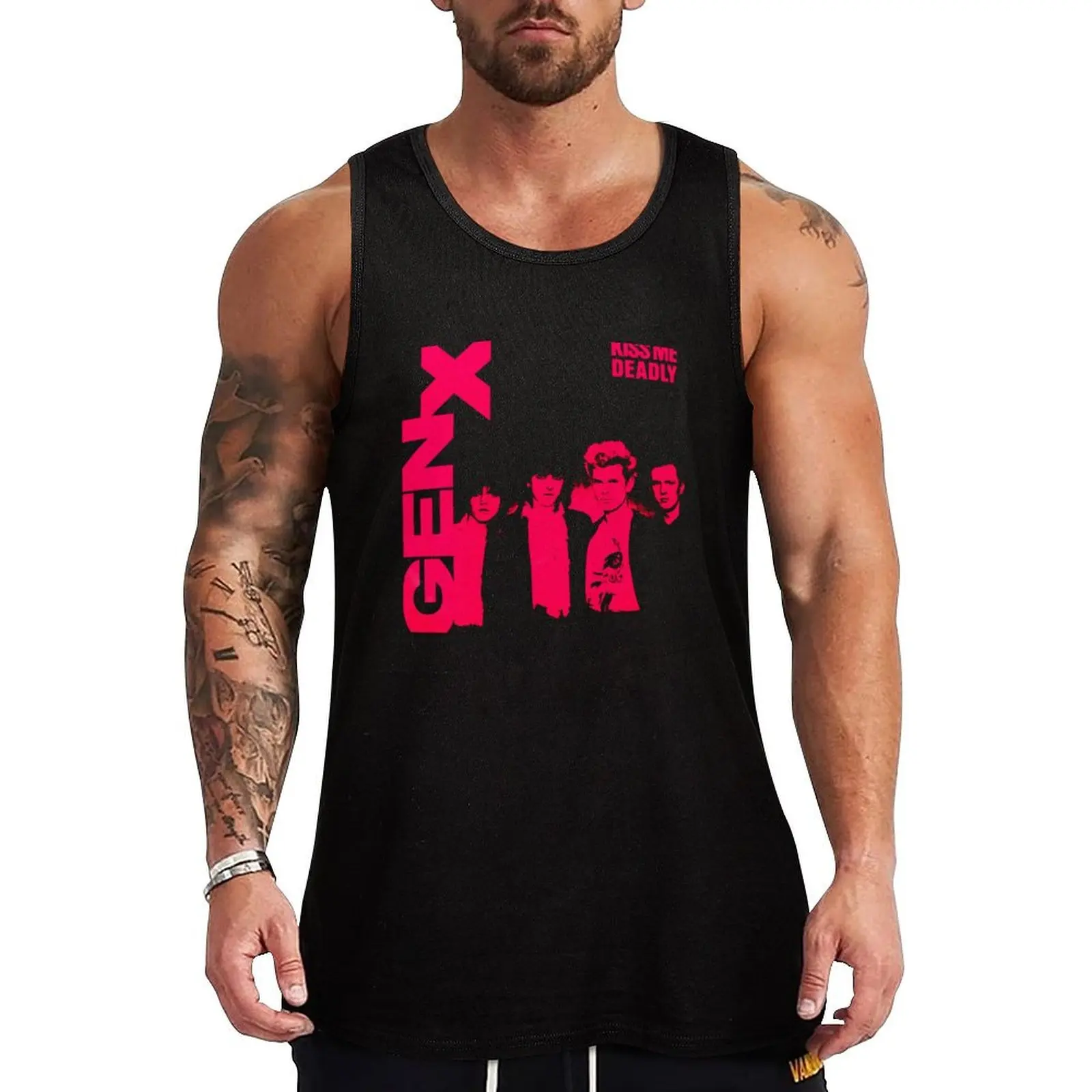 

GENERATION X ROCK BAND Tank Top Basic Casual Sleeveless Top Solid Lightweight Tank