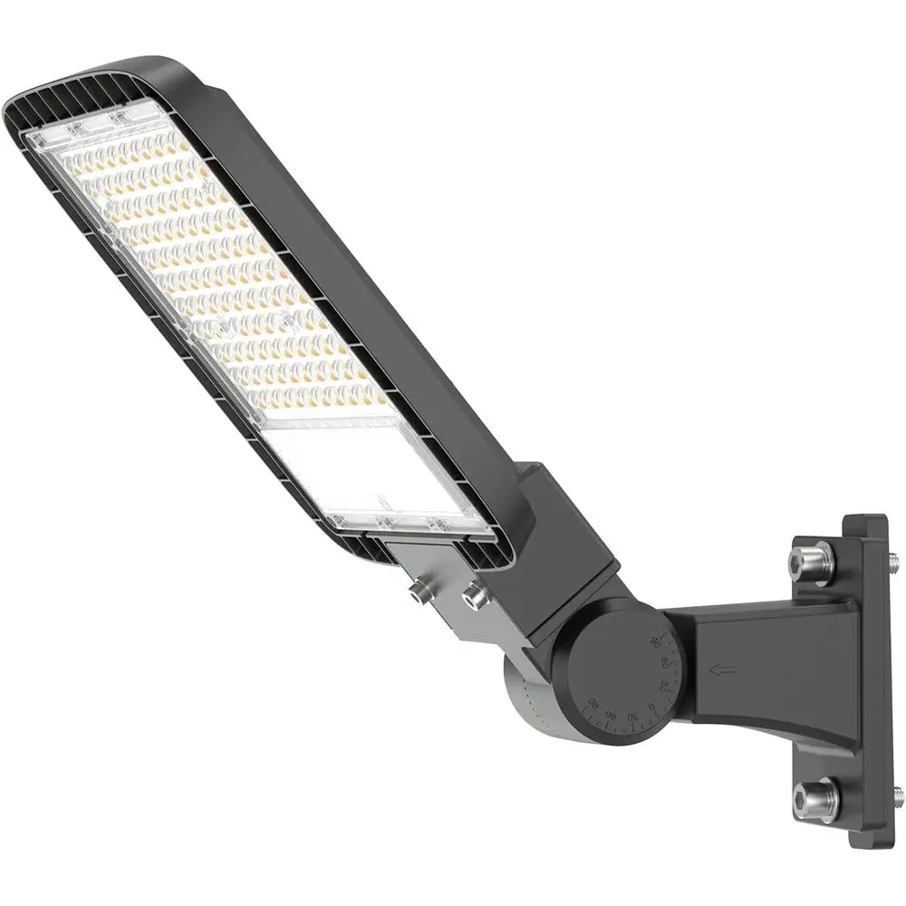 

150W Led Parking Lot Light Arm Mount with Dusk to Photocell 110V/120V Pole lood Lights 5000K Outdoor Street Light IP65 Waterproo