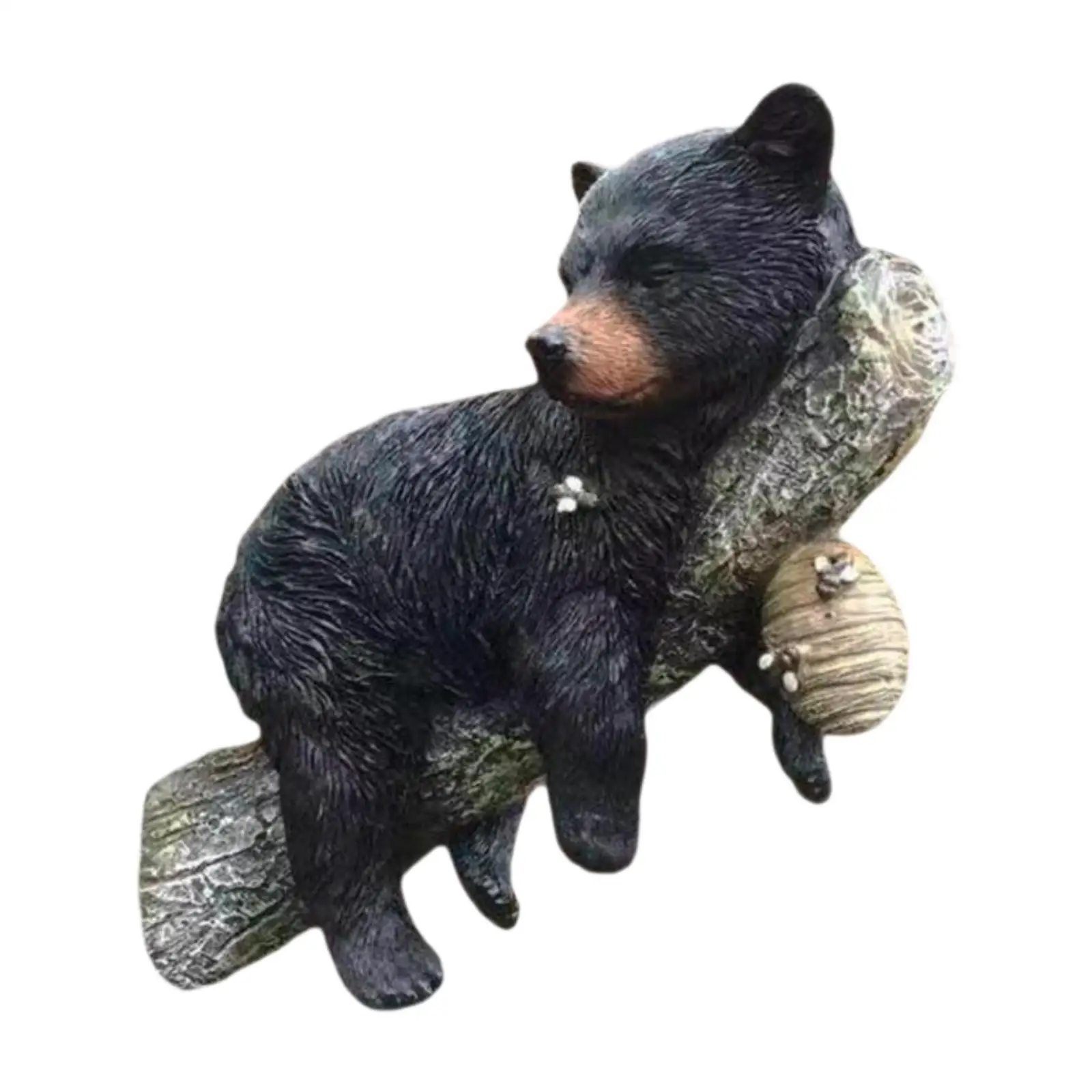 

Garden Bear Statue Animal Figurine Resin Tree Decoration Large Statuette for Outdoor Park Courtyard Balcony