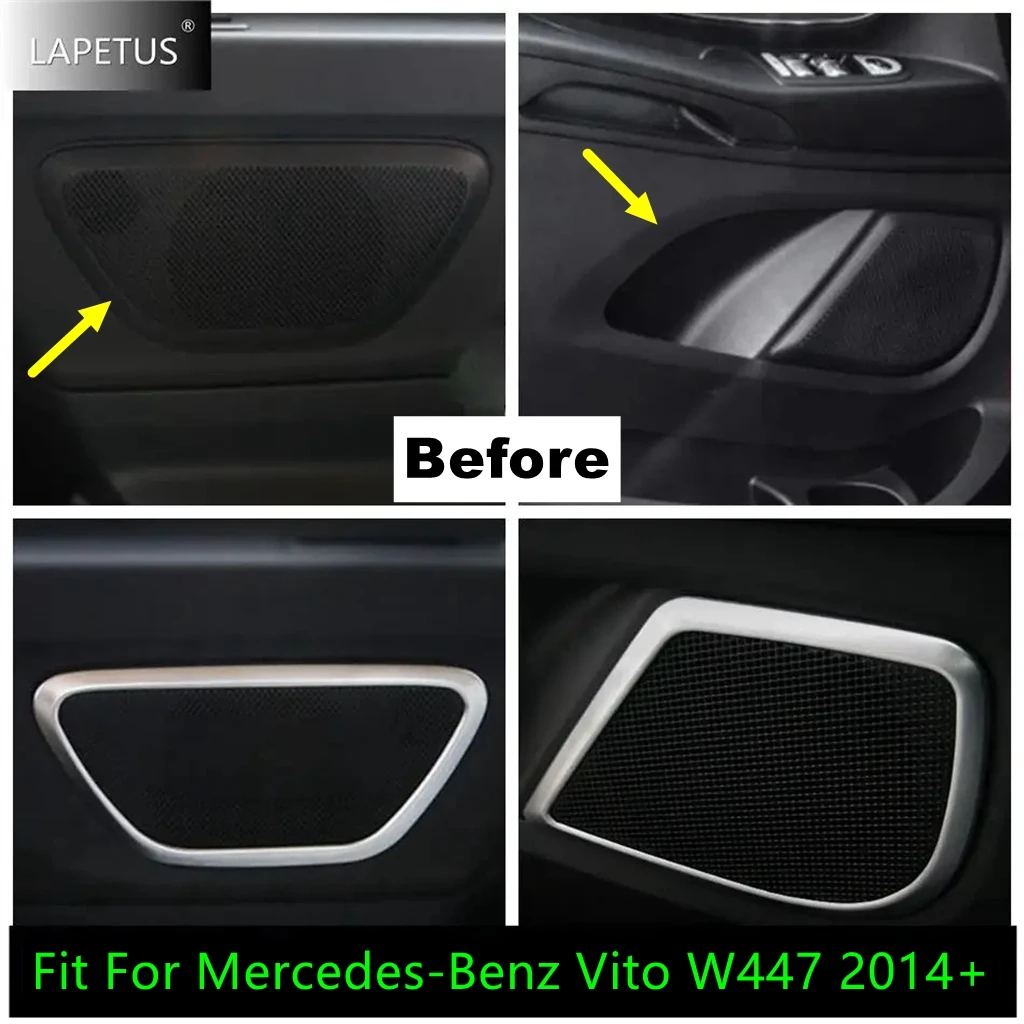 

ABS Car Accessories Door Stereo Speaker Audio Sound Loudspeaker Decor Frame Cover Trim For Mercedes-Benz Vito W447 2014 - 2019