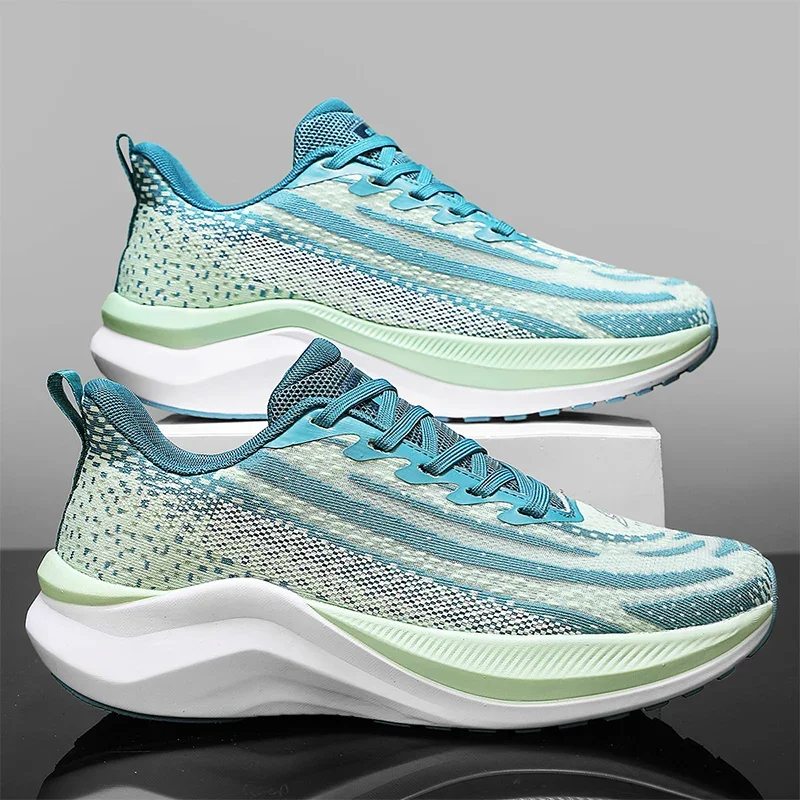 New Brand Designer Running Shoes Soft Cushioning Thick Sole Sneakers Men Mesh Breathable Outdoor Jogging Walking Trend Versatile