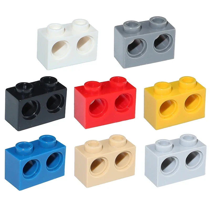 Tijolo 1x2 com 2 furos MOC técnico montar partículas 32000 blocos de construção DIY brinquedo educativo para crianças