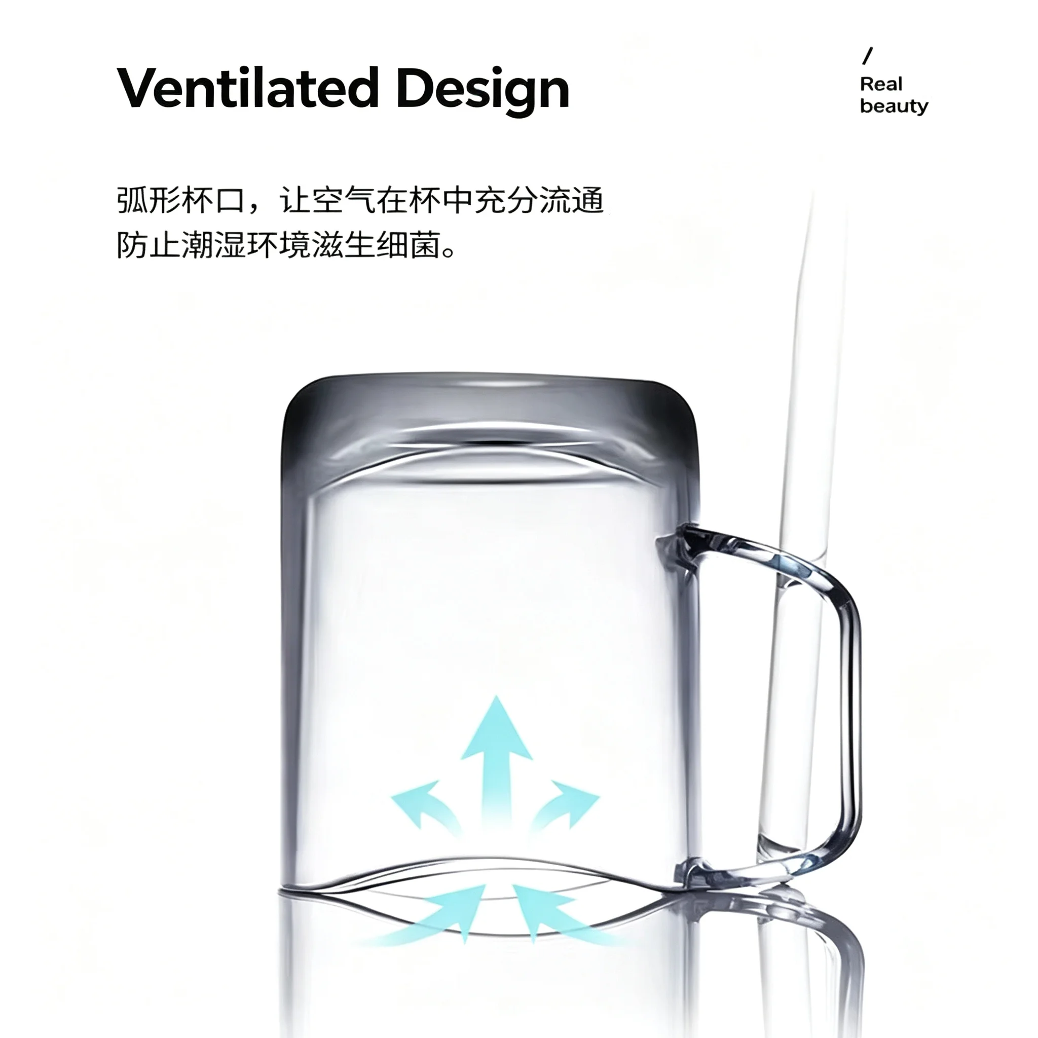 Simple Transparent Water Cup Creative Mouthwash Cup with Toothbrush Holder Cute Cup for Household Brushing Student Appointment