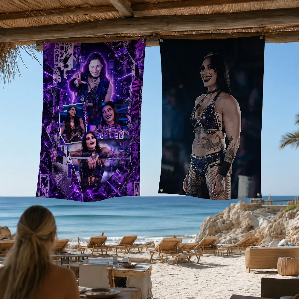 Rhea Ripley female wrestler Outdoor Flag for Home Camping Party Club Decor Garden Yard Wall Hanging Banner