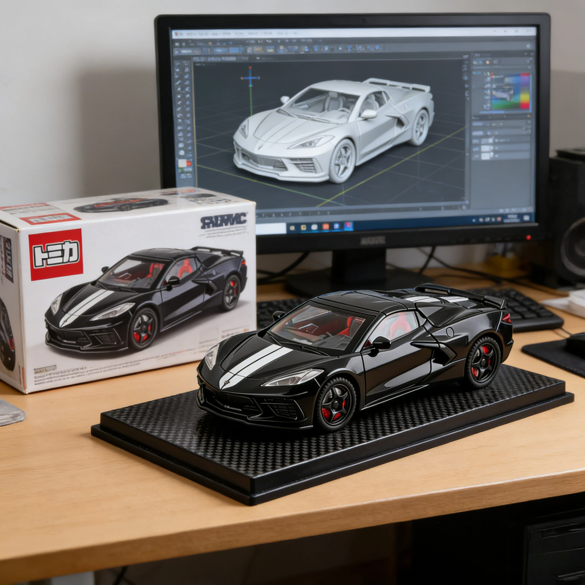 

Модель автомобиля Corvette Stingray Coupe C8 Supercar из сплава, масштаб 1:22, со звуком и светом, с функцией отката назад, детская игрушка, коллекционная модель, подарок на день рождения