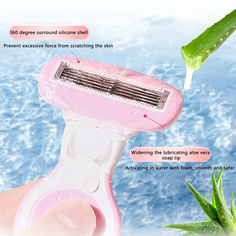 1Pcs Women Safety Razor Stainless Steel Manual Beard Shaving Blades Body Hair BIkini Underarm Thigh Shaver Portable Shaving
