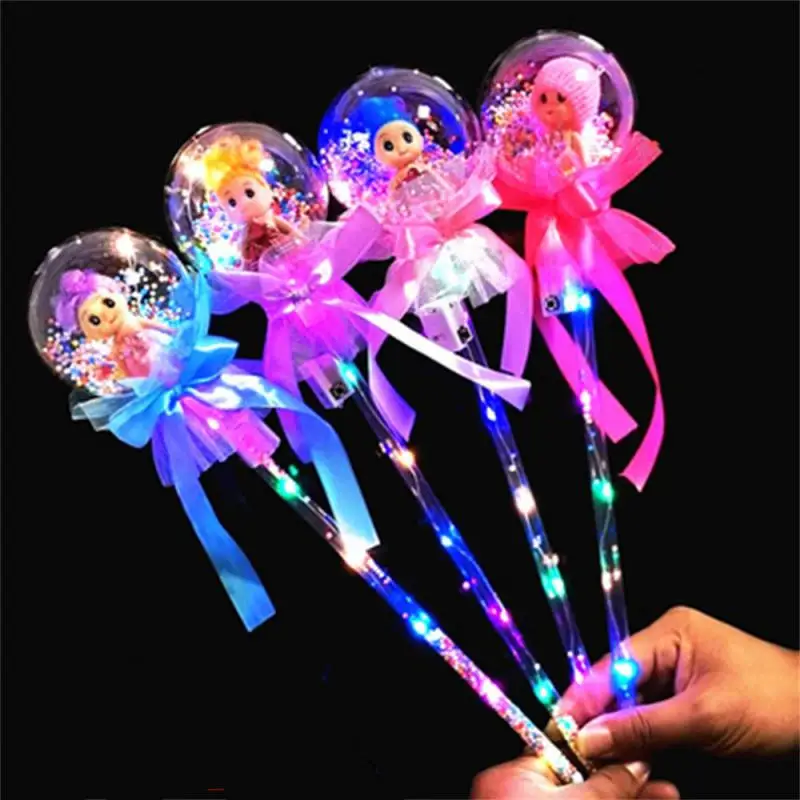 Star Love Heart LED Magic Fairy Stick Plastic Colorful Flashing Lights Up Glow Sticks Magic Gift Children's Luminous Toys