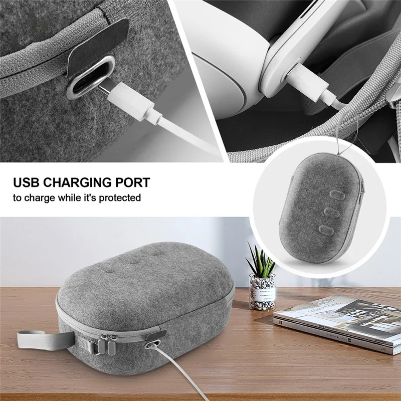 GO-EVA Hard Carrying Case For Meta Quest 3 Shockproof Case Bag Anti-Scratch Protective Case With Shoulder Strap