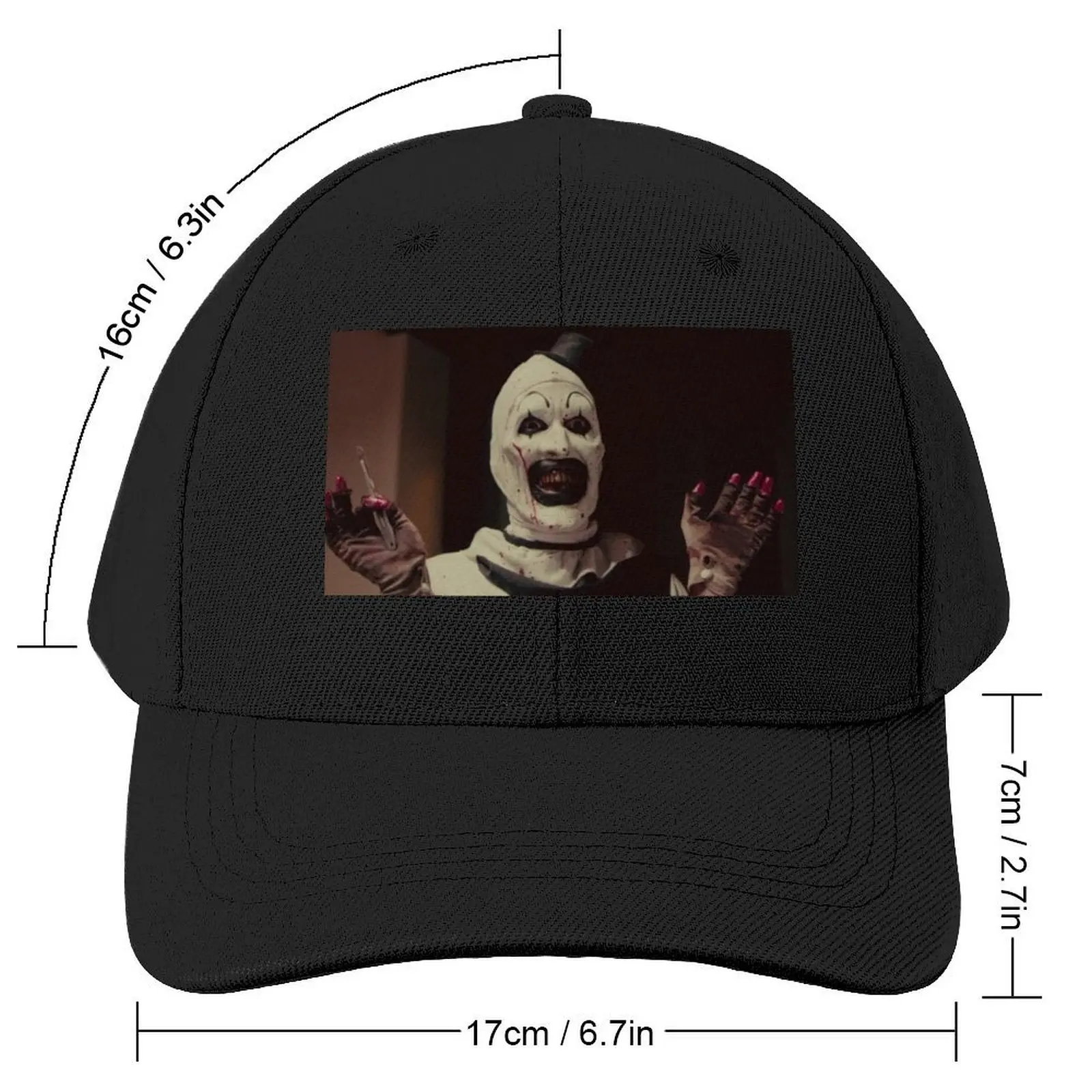 Terrifier - Art The Clown Baseball Cap fishing hat custom Hat Streetwear Women Beach Fashion Men's