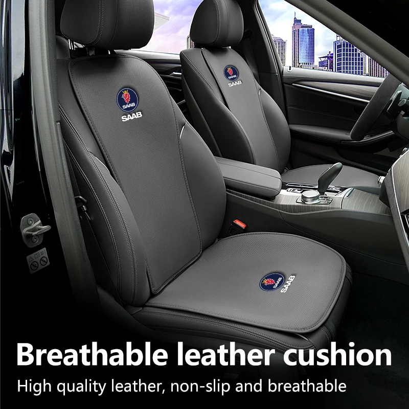 Car Seat Leather Cushion Cover PU Breathable Anti Slip Chair Protector Pads For SAAB 9-4X 9-7X 9-3 9-5 9-2X 9-X 9000 900 600 99