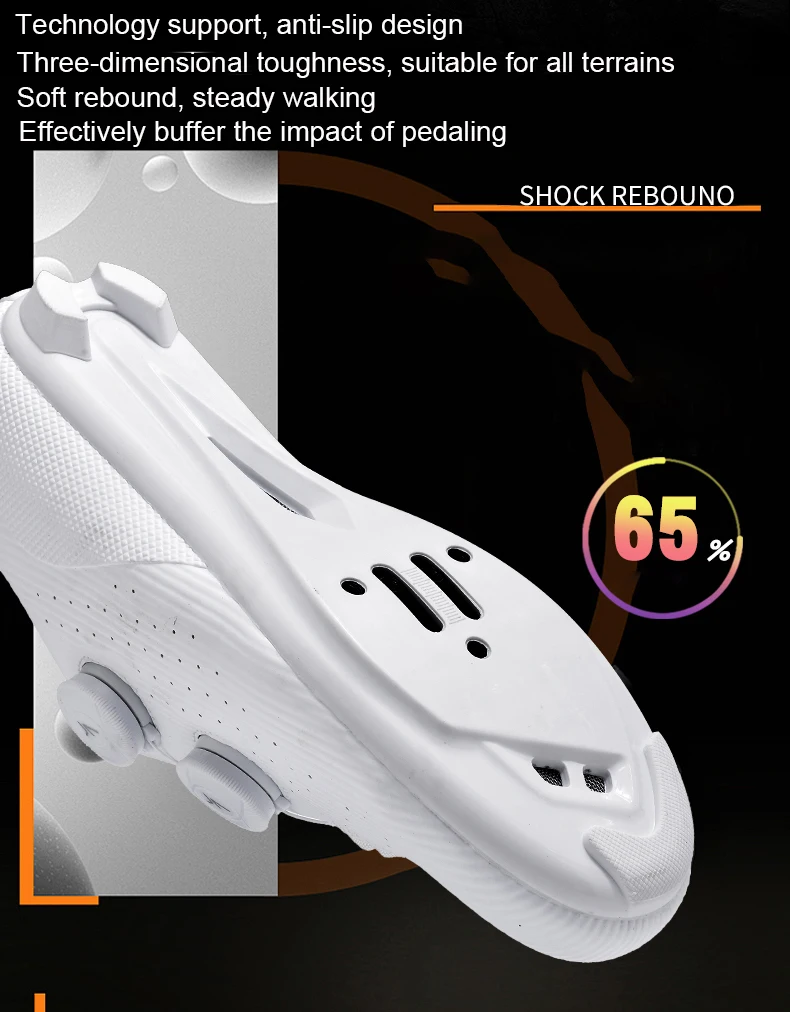 MTB Fahrradschuhe Herren 37-48 # Neue A7 Speed Radfahren Sneaker Cleat Pedal Frauen Flache Outdoor Rennrad Schuhe Selbstsichernde Weiß – Detail 5