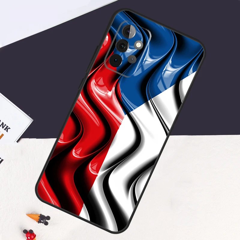 Czech Republic Flag Case For Samsung Galaxy A14 A55 A06 A05 A36 A26 A16 A54 A34 A22 A32 A52 A35 A15 A53 A13 A56 view 3