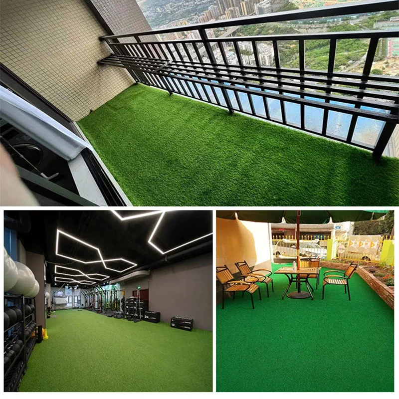 Artificial Grass Turf Fake Grass Lawn Carpet Outdoor Terrace Synthetic Mat Rug Indoor Exterior Garden Decorations Country House