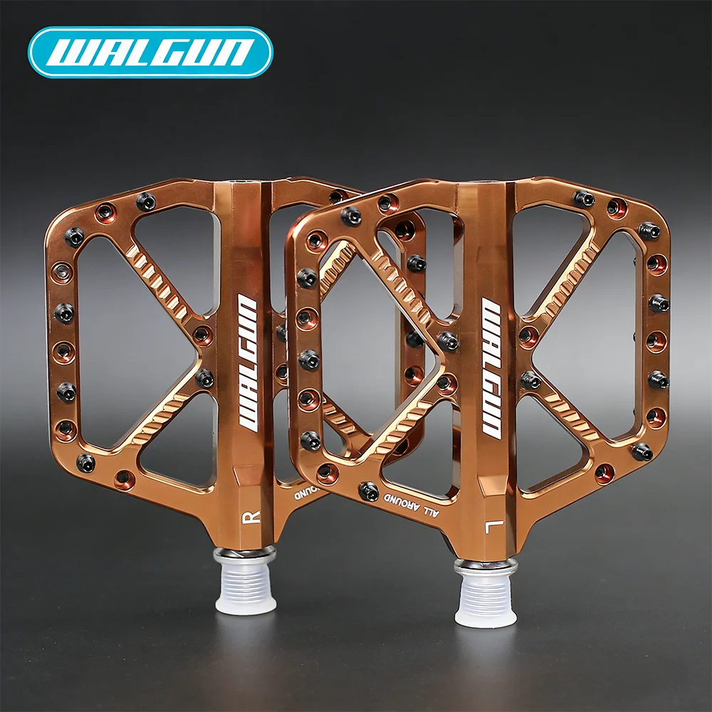 

Велосипедные педали WALGUN Mtb с ЧПУ, ось из титанового сплава, дорожные велосипедные педали MTB DU, подшипники, нескользящие 110*105 мм, одинарные 181 г, велосипедные детали