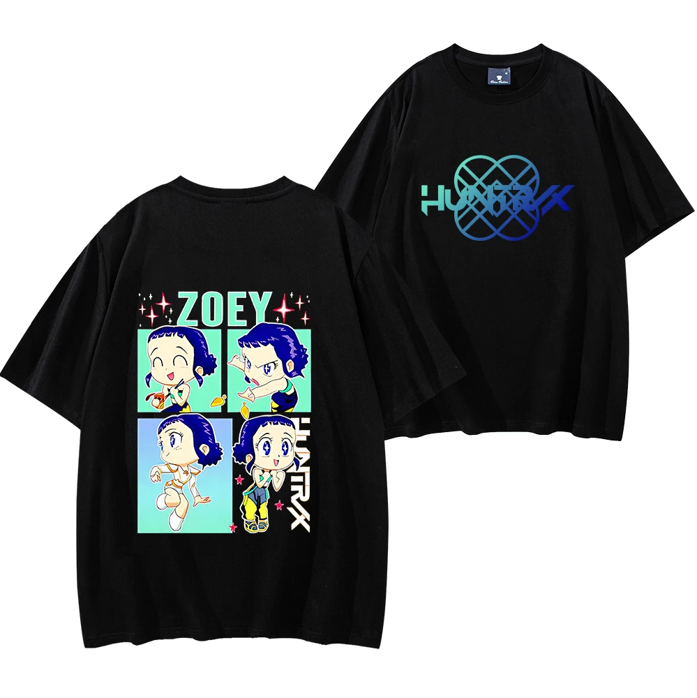 

Zoey Kpop Demon Hunters Футболка унисекс Футболка Zoey Shirt Аниме Demon Hunters Футболка Мужчины Женщины Уличная одежда с короткими рукавами Топы в стиле хип-хоп
