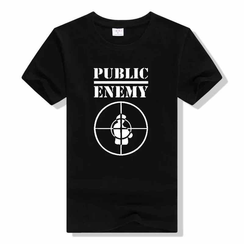 Fun Summer Style US Rap Team Public Enemy T Shirt fashion Cotton T-shirt Short Sleeve Casual Hip Hop Tees