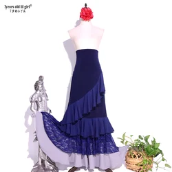 Spanish Dance Dress Flamenco Practice Skirt Wear WomenEC01