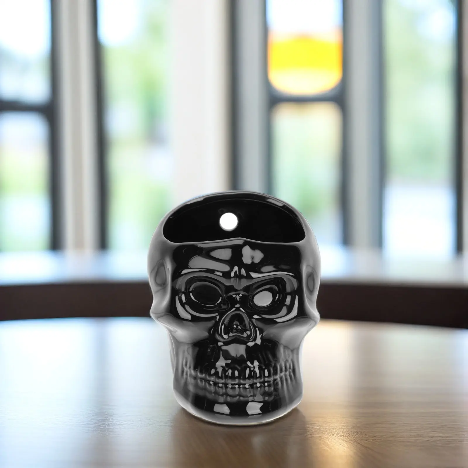 

1 шт. Настенный керамический подвесной горшок для суккулентов, декоративный, для растений, для дома и улицы, экономия места, винтажный стиль, в форме черепа