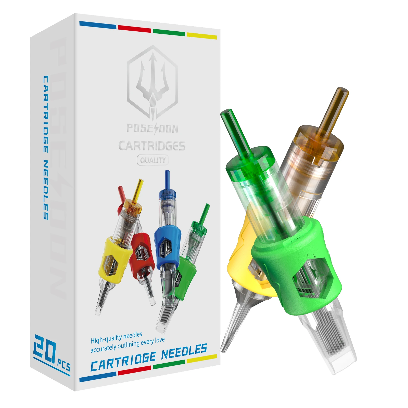 

POSEIDON 20 шт. RS RL RM M1 картридж для татуировки игла одноразовые стерилизованные безопасные картриджи для татуировки игла 20 шт./лот