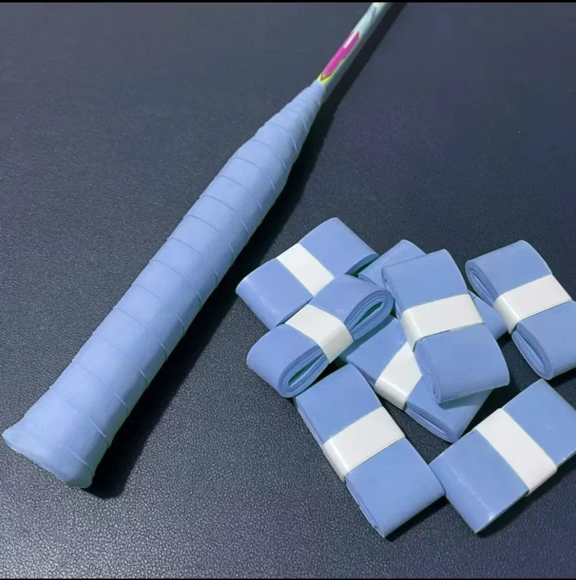 60pcs Non-Slip, Thin Design for Tennis Squash Rackets, Shock-Absorbing Wrap Badminton Shuttles Racket Grip Tape Sweat Absorbent