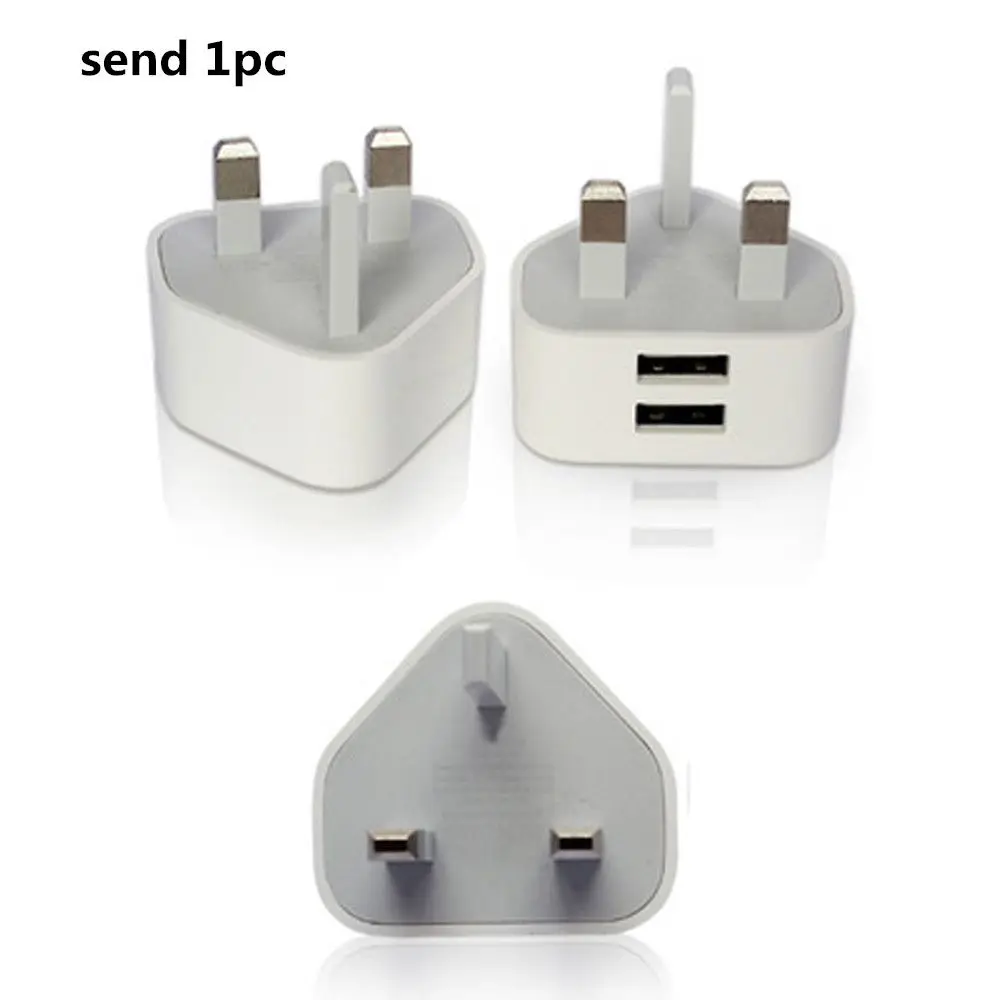 

Мобильное дорожное зарядное устройство для планшета, 2 USB-порта, двойной USB-разъем, британская вилка, адаптер для быстрого зарядного устройства