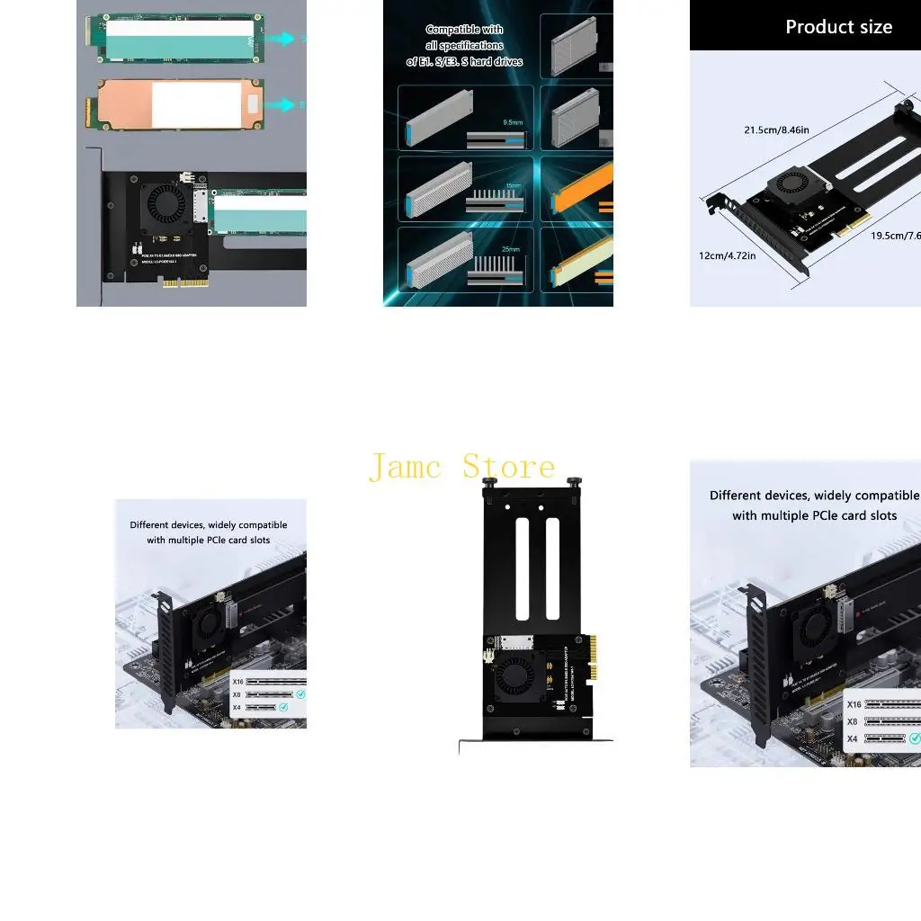 LX0B PCIe 5.0 4X to U.2 U.3 PCIE Gen5/4 4X Adapter Card Hard Disk Adapter Card