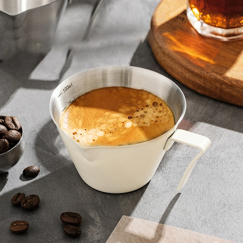 100 ML Coffee Extraction Cup Portable Measuring Cups with Scale Household Office Stainless Steel Ounce Cup Kitchen Tableware
