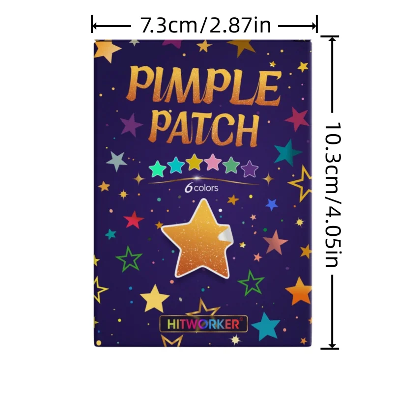 240Pcs Star Shape Pimple Patches 6 Colors Cute Blemish Cover Stickers Face Spot Patches for Daily Skin Care