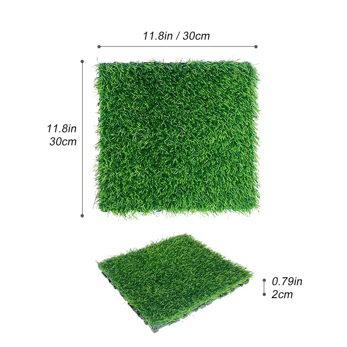 36PCS Interlocking Artificial Grass Tiles - 12x12 Indoor/Outdoor Flooring for patio , Balcony & Backyard