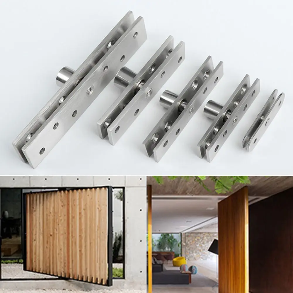 Stainless Steel Door Pivot Hinge 75mm-150mm 360 Degree Rotation Location Shaft Up and Down Heavy Duty