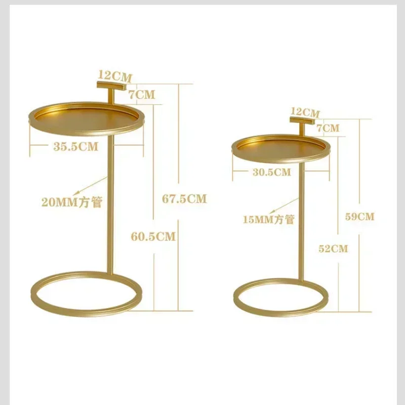 Nordic Small Sofa Side Table Household Living Room Furniture Light Luxury Simple Modern Iron Art Round Mesas Small Coffee Table