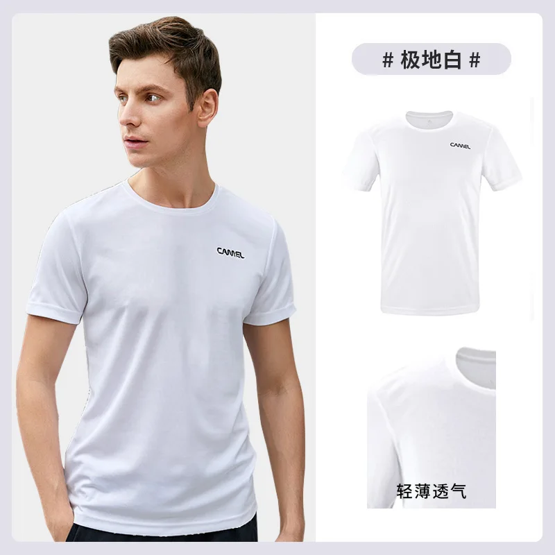 GOLDEN CAMEL Men\'s T-shirt 2023 Summer Quick-dry t-shirt Man Sports Short-sleeved Running Shirts Fitness Top Tactical Clothing