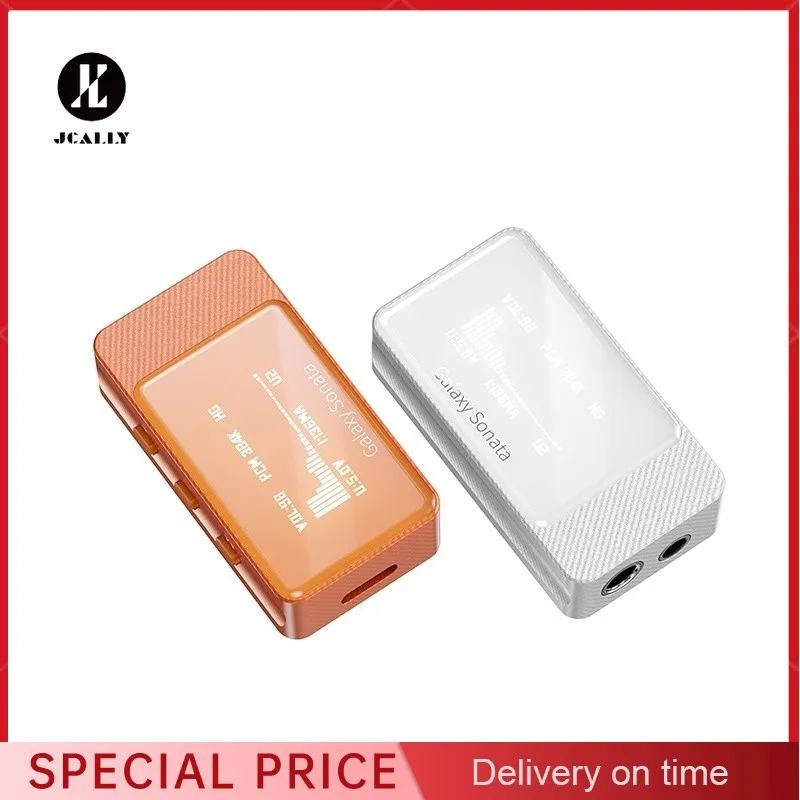JCALLY Galaxy Sonata Dual CS43198 DAC AMP Audio Dongle with LCD Screen Headphone Amplifier Type-C To 3.5mm+4.4mm Mic