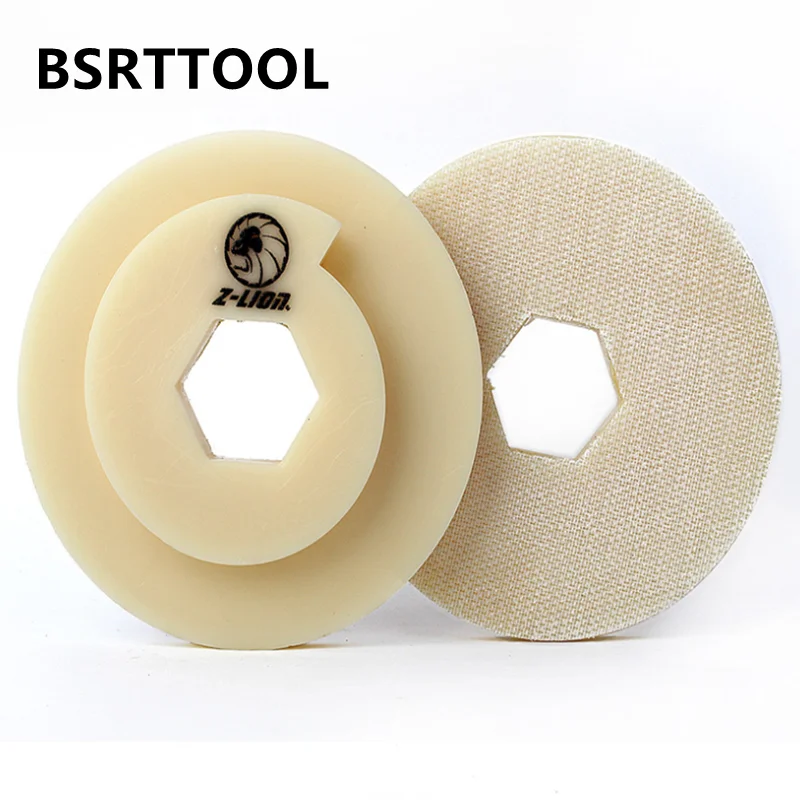 

BSRTTOOL 4" Snail Lock Back Holder 100mm White Plastic Pad Snail Lock Adapter Polishing Pad For Diamonds