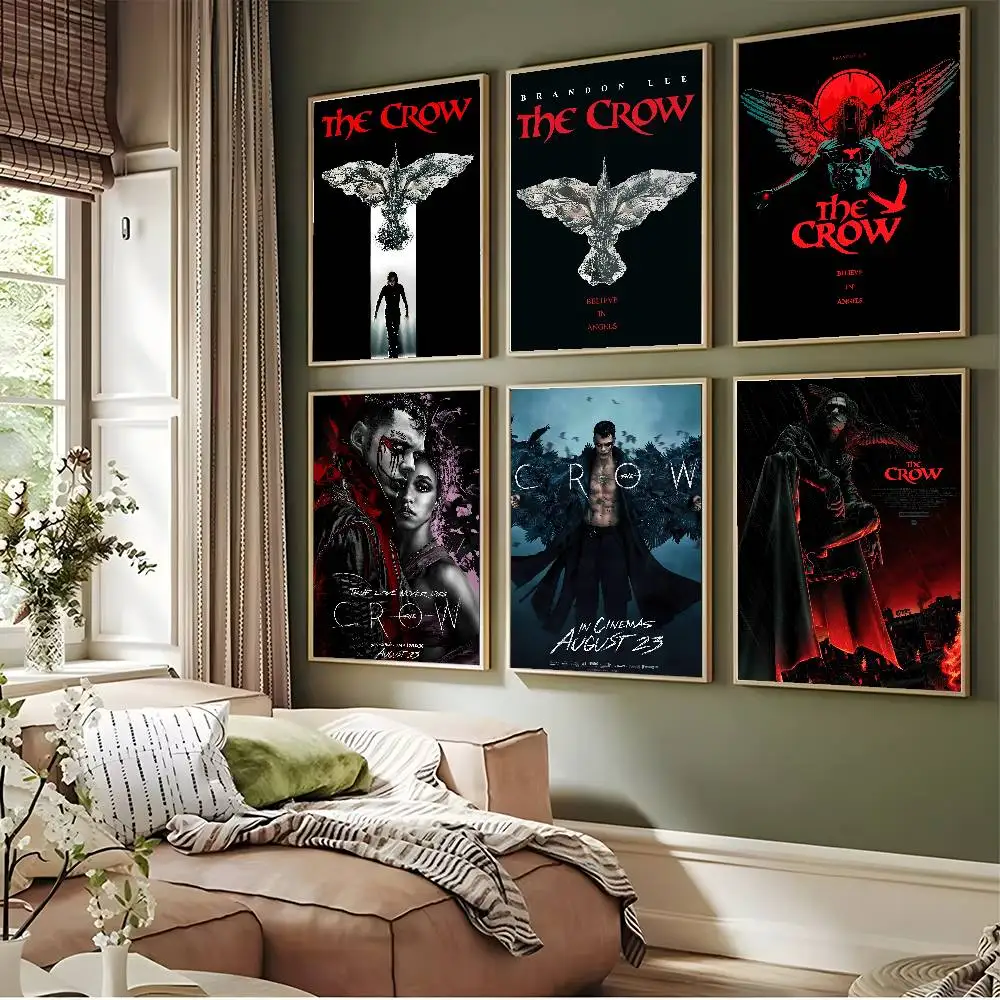 The C-Crow Horror Movie Poster High Quality Print Waterproof Wall Art Sticker For Bar Living Room Decor Gift