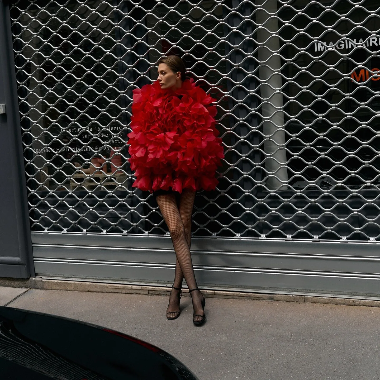 

High Street Red Organza Women Jackets Fashion Women Outerwear Coat Costumes For Stage Show Many Color Available