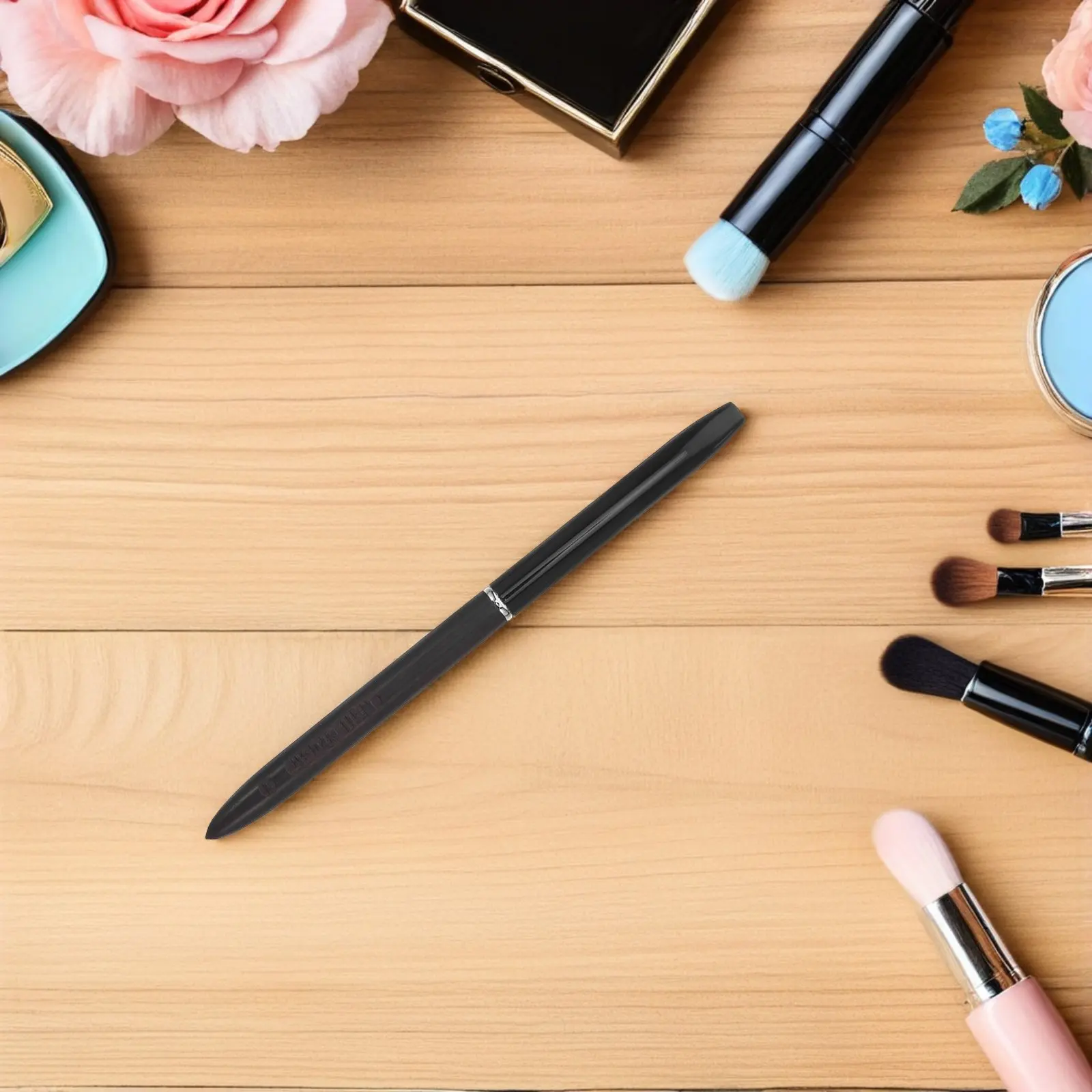 Nail Art Liner Brushes 6Mm Sandalwood Handle Thin Fine Tip For Floral Patterns Striping Detail Design Moisture Resistant