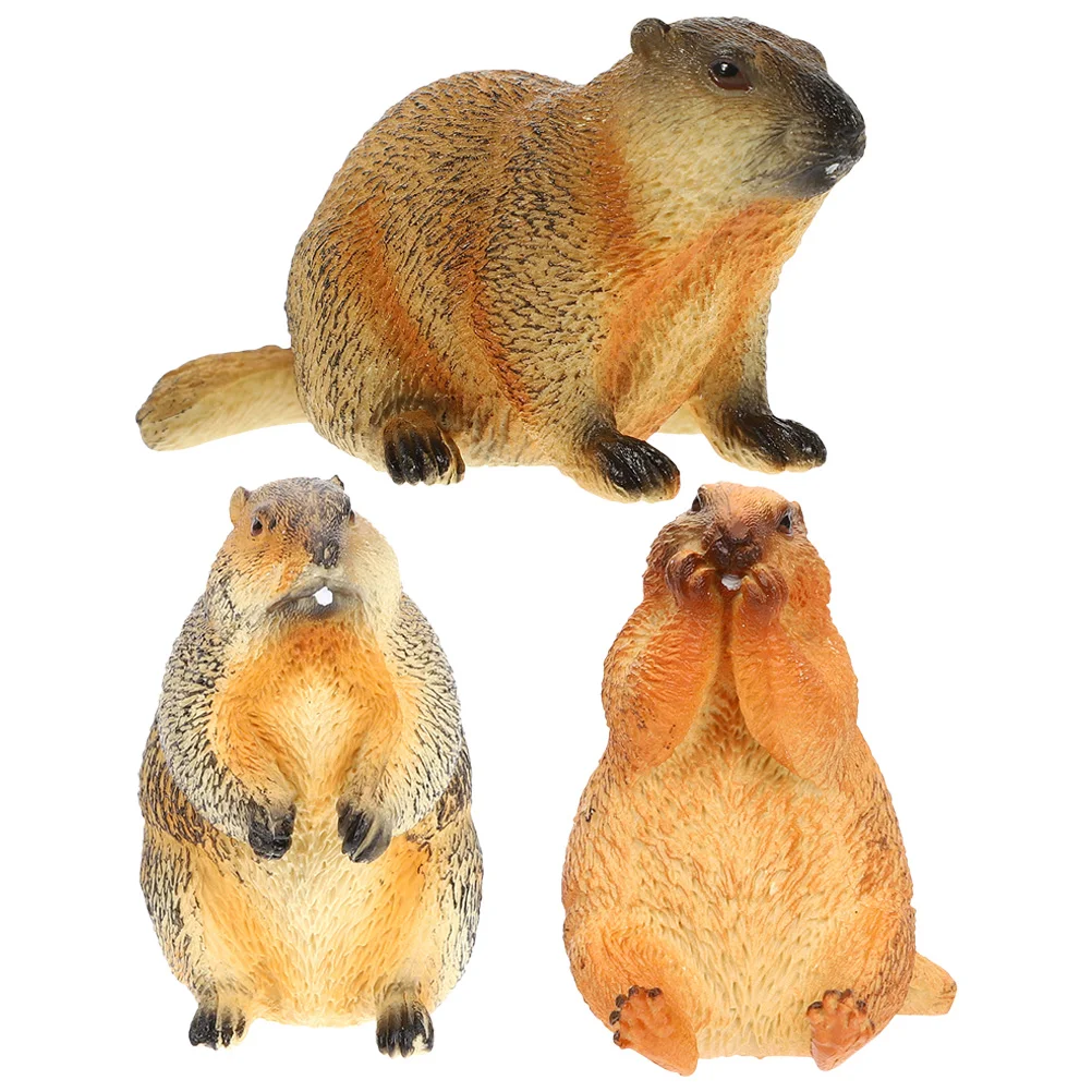 Simulated Wild Animals Realistic Groundhog Models Desktop Simulation Adornment Child