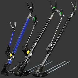 High Quality 1.7M 2.1M 2.4M Stainless Steel Telescoping Fishing Pole Hand Rod Holder Stand Bracket Adjustable Fishing Tool