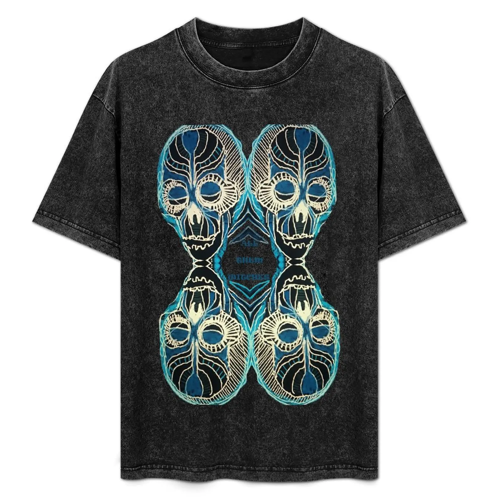 

ATW. All them witches black and blue 4 skull T-Shirt Holiday Simple Tee Shirt